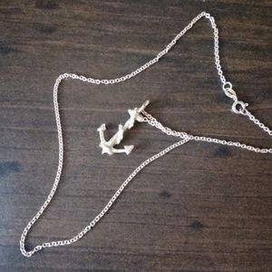 Eves addiction sterling silver Anchor necklace
